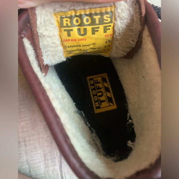 Roots Canada Boots Tuff Brown Leather Lace Up Lug Work Heavy Men 4.5 Women 6.5 - Picture 4 of 14